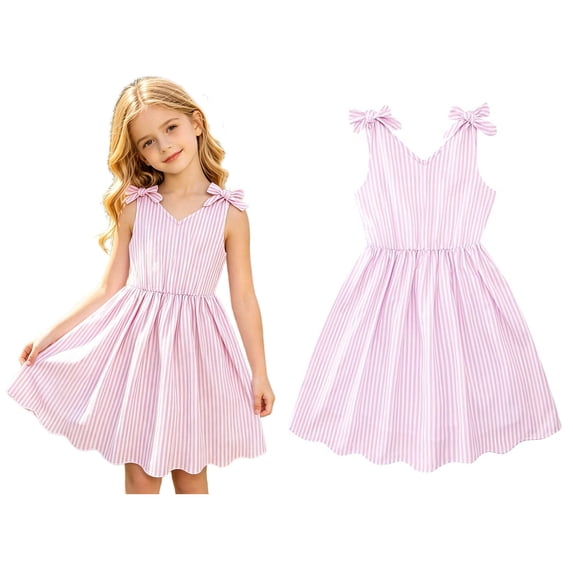 Kids Girl Dress Sleeveless Flared Flowy Dress Cute Dresses for Kids 5-6 Years