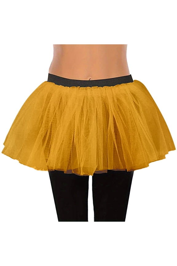 Kids Girl Dress Yellow Tutus for Girls Tulle Skirt Fluffy Skirt Kids Skirt One Size