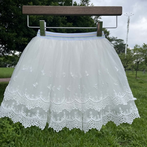 Kids Girl Dresses Girls White Tutu Skirt Tulle Skirt Fluffy Skirts Fairy Skirt 5-6 Years