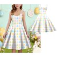 thumbnail image 1 of Kids Girl Dresses Kids Easter Dress Crewneck Sleeveless Toddler Girl Summer Dresses Girls Easter Dresses Size 5-6 Years, 1 of 5
