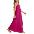 thumbnail image 1 of Kids Girl Dresses Red Sleeveless Fairy First Birthday Outfit Princess Dress up for Girls 5-6 Years, 1 of 5