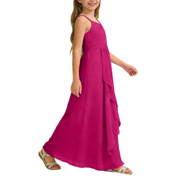 Kids Girl Dresses Red Sleeveless Fairy First Birthday Outfit Princess Dress up for Girls 5-6 Years