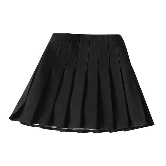 Kids Girl High Waisted Pleated Tennis Skirt School A-Line Athletic Skater Skirts with Lining Shorts 4-15 Years
