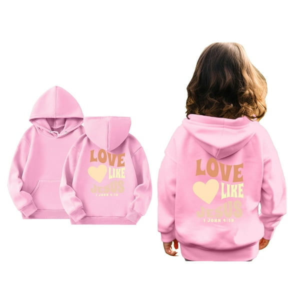 Kids Girl Hoodies Christian Sweatshirts Long Sleeve Graphic Sweatshirt Fashion Loose Pullover Top Preppy Clothes Teen Girls Clothes 8-9 Years Cute&nbsp;Boy Girl&nbsp;Clothing