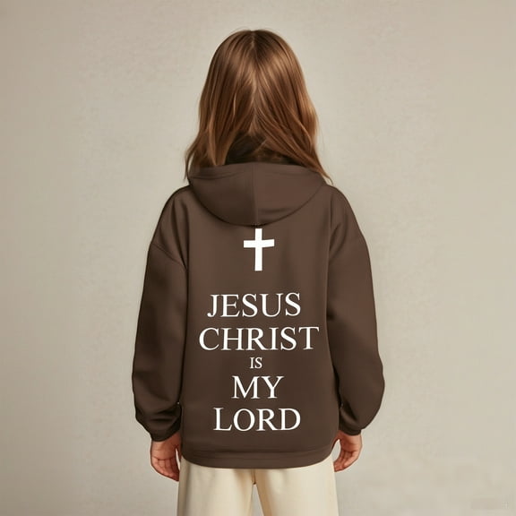 Kids Girl Hoodies Jesus Loves You Hooded Sweatshirts Long Sleeve Graphic Hoodies Warm Loose Pullover Top Cute Sweatshirt Girls Clothes Size 7-8 Years Cute Boy Girl Clothing