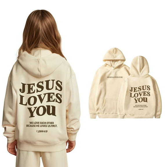 Kids Girl Hoodies Trust in the Lord Hoodies Long Sleeve Graphic Hoodies Fashion Loose Pullover Top Cute Sweatshirts Size 4-5 Years Girls Clothes Cute Boy Girl Clothing