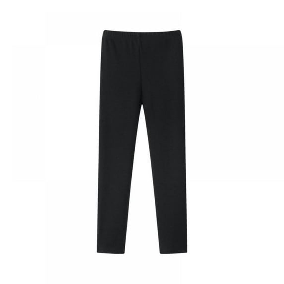 Kids Girl Leggings Footless Solid Yoga Pants with Adjustable Waistband Casual Sport Running Yoga Trousers 3-11Y