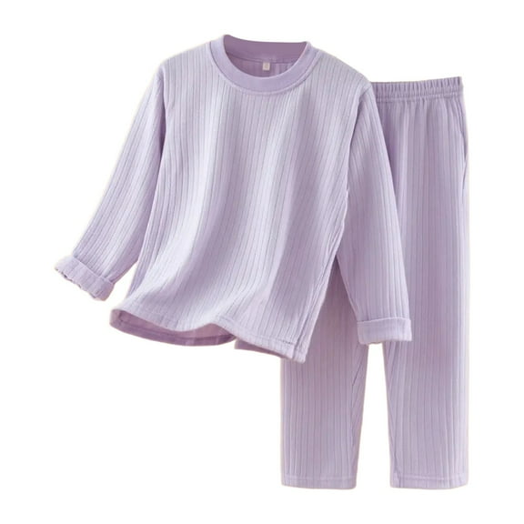 Kids Girl Pajamas Set 2PC Long Sleeve Pullover Top with Pants Toddler Nightgown Spring Fall Outfits Clothing Set 5-6 Years