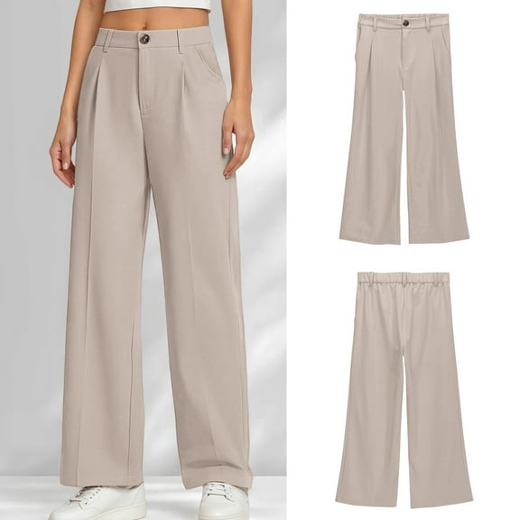 Kids Girl School Uniform Pants Skinny Pants Stretch Pants With Pockets Flare Leg Pants Girls Beige Uniform Pants Back To School Outfits For Teen Girls Kids Clothes For Teen Girls 9-10 Years