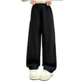 thumbnail image 1 of Sweatpants for Teen Girls Joggers High Waist Elastic with Pockets Girls Solid Pants Athletic Clothes Kids Hiking Pants 6-7 Years, 1 of 4