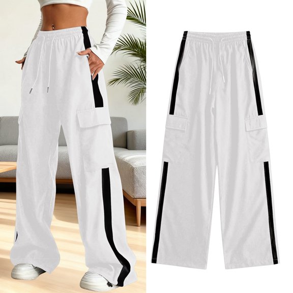 Kids Girl Sweatpants Side Striped Jogger Pants for Girls Classic White Sweatpants Girls Back To School Clothes Kids Cute Clothes for Girls 5-6 years