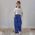 thumbnail image 1 of Girls Sweatpants Joggers High Waist Elastic with Pockets Girls Solid Pants Youth Sweatpants Joggers for Girlss 5-6 Years, 1 of 5