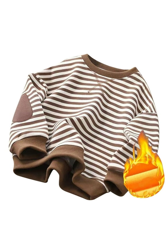 Kids Girl Sweatshirt Long Sleeve Girls Brown Sweatshirt Crew Neck Cute Pullover Relaxed Fit Tops Fall Clothes Clothes for Kids 7-8 Years