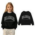 thumbnail image 1 of Kids Girl Sweatshirts Long Sleeve Kids Los Angeles City Letter Print Sweatshirt Crewneck Pullover Tops Fall Clothes 4-5 Years Sweatshirt Kids Clothes, 1 of 5