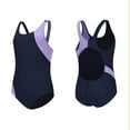 thumbnail image 1 of Kids Girl Swimsuit Color Block Athletic Toddler 1 Piece Swimsuit Cute Bathing Suits Size 5-6T Girls Clothes, 1 of 7