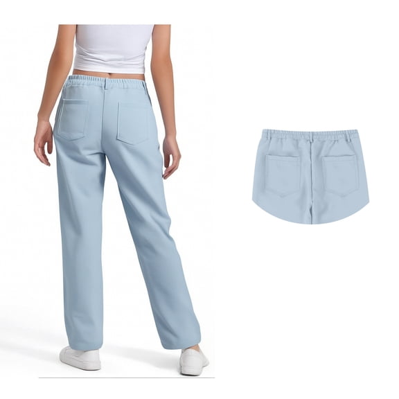 Kids Girl Uniform Pants Skinny Fit Stretch Pants With Pockets Flare Leg Pants Black School Pants for Girls Back To School Clothes for Teen Girls Kids Tween Girl Clothing 9-10 Years