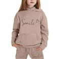 thumbnail image 1 of Kids Girl Winter Clothes Long Sleeve Cute Print Soft Hoodie Pullover Tops and Pants Fall Toddlers Girls Clothing 160,12-13 Years, 1 of 4