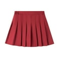 thumbnail image 1 of Kids Girl's Pleated Skirts Flared Girls Mini Skorts Stretch Waist Tennis Skater Uniform Athletic Skirts 9-15 Years, 1 of 3