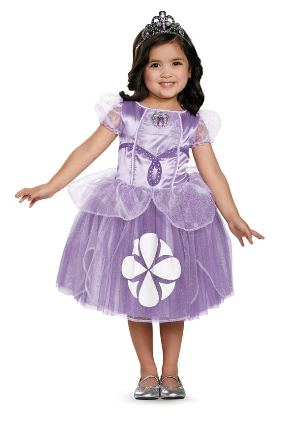 Toddler Girls Purple Sofia the First Halloween Costume Dress & Tiara 3-4T