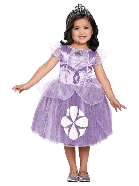 Toddler Girls Purple Sofia the First Halloween Costume Dress & Tiara 3-4T