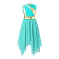 thumbnail image 1 of Kids Girls Ballet Praise Dancing Dress Metallic Sleeveless Modern Lyrical Church Worship, 1 of 7