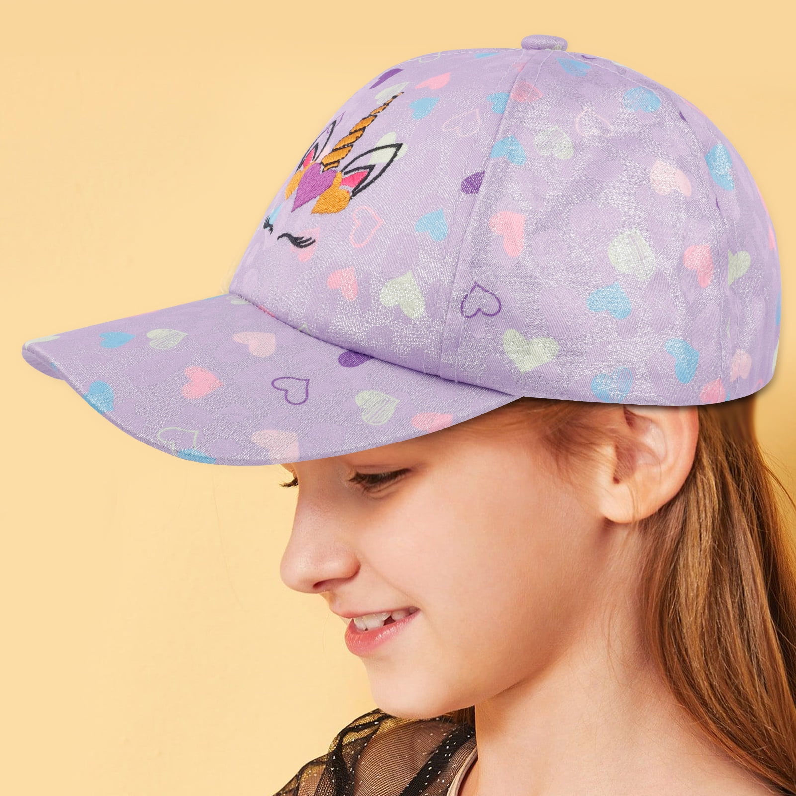 Kids Girls Baseball Hat Cute Unicorn Dad Trucker Hat Adjustable