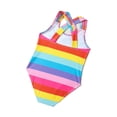 thumbnail image 1 of Kids Girls Bathing Suit Swimsuit Cute Toddler Rainbow Stripes for Children Swimming Swimwear, 1 of 8