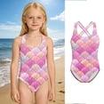 thumbnail image 1 of Kids Girls Bathing Suits sleeveless Bathing Suit 1 Piece Cozy Bathing Suit Size 7-8 Years Girls Clothes, 1 of 5