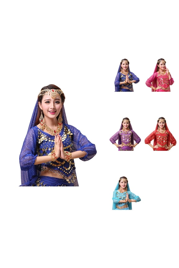 Kids Girls Belly Dance Crop Top with Sequins & Long Sleeves – Ballet Latin Jazz Dance Shirt for Carnival Party Costume