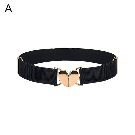 Kids Girls Belt, Adjustable Elastic toddler belt with Heart shape Buckle, Kids Heart Belt for Boys Girls