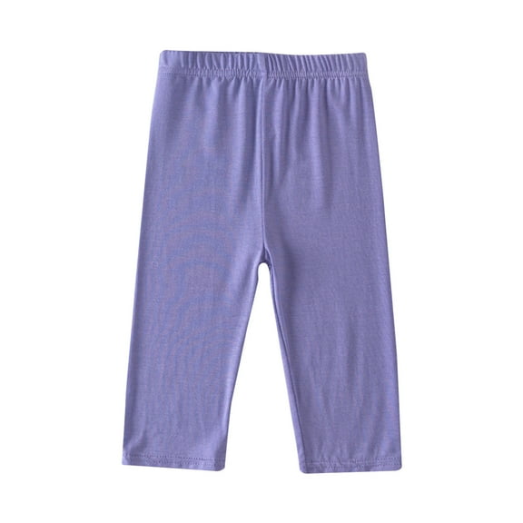 Kids Girls Bike Shorts Solid Color Stretch Elastic Waist Cartwheel Shorts Summer Casual Breathable Biker Safety Multi-Color Dance Under Dress Shorts