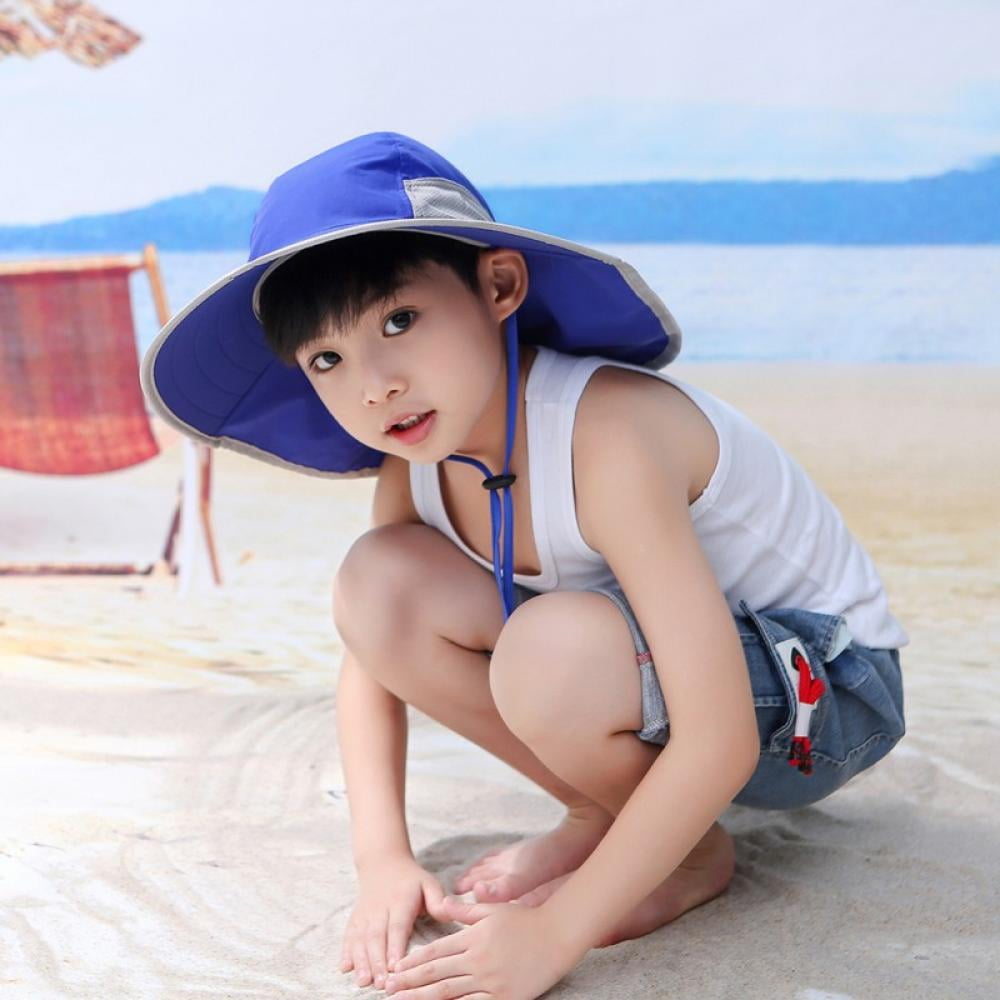 Kids Girls Boys Beach Sun Hats UV Protection Summer Travel Bucket