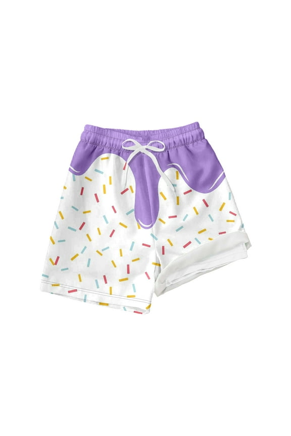 Kids Girls Boys Casual Shorts Swim Trunks Stretch Quick Dry Swim Shorts Kids Bathing Suits Toddler Boy Swimsuit With Pockets Short Pants,Purple,8T