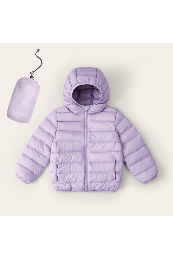 Kids Girls Boys Down Jacket Hooded Ultra Light Down Jacket Winter Thin Warm Windbreaker jacket Coats for 2-14 Years