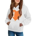 thumbnail image 1 of Kids Girls Boys Halloween Pullover Hoodie Unisex Fleece Top Jacket PE School Sweat Hoodie Casual Fashion White 9-10 Years, 1 of 5