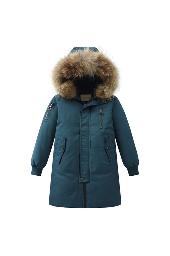 Kids Girls' Boys' Hooded Down Winter Warm Jacket Puffers Outerwear