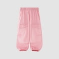 thumbnail image 1 of Kids Girls Boys Ice Silk Pants Plain Color Trendy Fashion Harem Trouser Leggings Age 5 6 7 8 9 10 11 12 13 Years Pink 3-4Years, 1 of 6