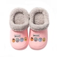 thumbnail image 1 of Kids Girls Boys Lining Clogs Shoes Garden Shoes Cartoon Comfort Faux Fur Lined House Bedroom Slippers Lightweight Winter Warm Slip On Yarn Clog Non-Slip Waterproof Slippers Pink 16, 1 of 6