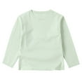thumbnail image 1 of Kids Girls Boys Long Sleeve Undershirts Toddler Unisex Solid Cotton Crew Neck Base Shirt Fall Warm Thick Pullover Tops, 1 of 3