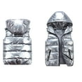 thumbnail image 1 of Kids Girls Boys Puffer Vest Boys Winter Vest Hooded Jacket Sleeveless Lightweight Puffer Jacket Winter Warm Outerwear for Children 4-5 Years, 1 of 4