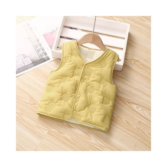 Kids Girls Boys Puffer Vest Girls Vest Lightweight Button Down Cute Jackets Sleeveless Winter Vest 4-5 Years
