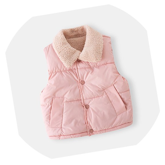 Kids Girls Boys Puffer Vest Kids Girls Winter Vest Light Weight Down Vest with Button Down Cute Jackets Sleeveless Kids Winter Jacket 4-5 Years