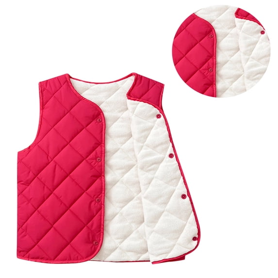 Kids Girls Boys Puffer Vest Kids Girls Winter Vest Light Weight Down Vest with Button Down Windproof Down Jacket Sleeveless Girls' Fashion 5-6 Years