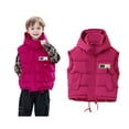 thumbnail image 1 of Kids Girls Boys Puffer Vest Kids Winter Vest Hoodie Vest Zipper Up Down Coats Winter Warm Outwear Jacket Vest for Children 6-7 Years, 1 of 6
