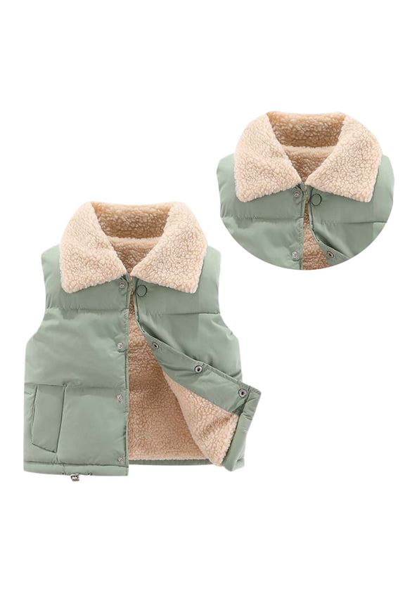 Kids Girls Boys Puffer Vest Kids Winter Vest Lightweight Button Down Sleeveless Jacket Boys Winter Jacket 6-7 Years