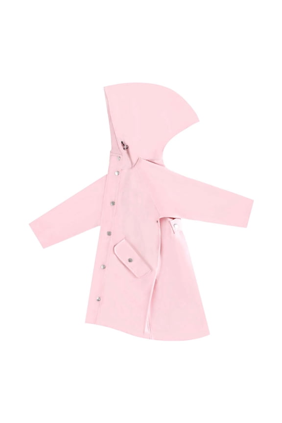 Kids Girls Boys Rain Jacket Lightweight Water Proof Raincoat Hooded Lined Long Windbreaker Rain Poncho Kids Size 7-8