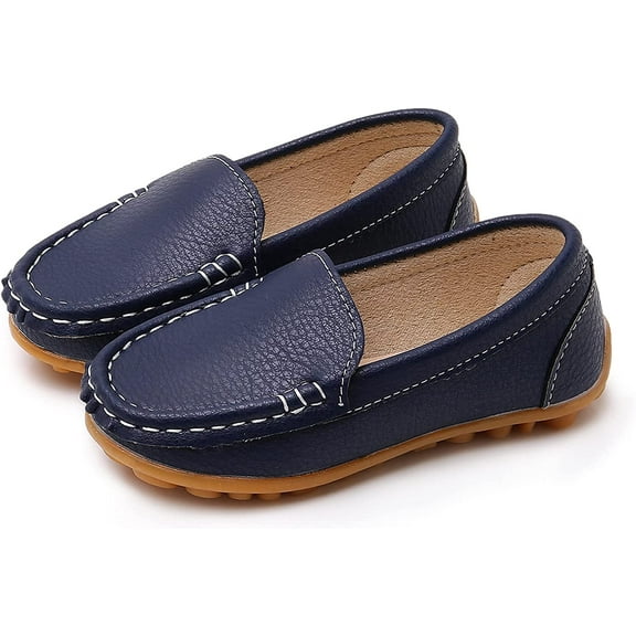 Kids Girls Boys Slip-on Loafers Oxford PU Leather Flats Shoes(Toddler/Little Kid)
