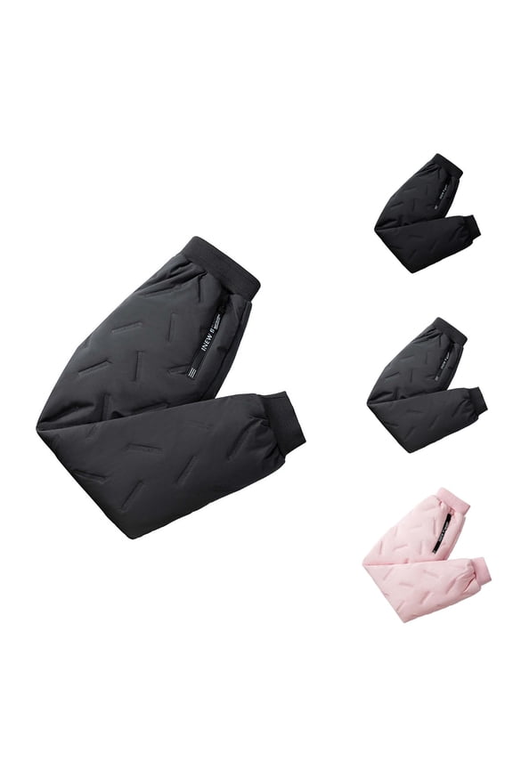 Kids Girls Boys Snow Pants 2-14 Years Old, Waterproof Thickened Fleece-Lined Winter Warm Athletic Jogger Track Pants