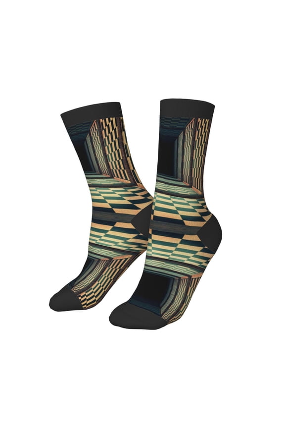 Kids Girls Boys Socks - 3d Abstract Chess Board Comfort Breathable Crew Socks for Boys Girls Kids, Soft Athletic Running Socks for Boys Socks 6-10 Years Old