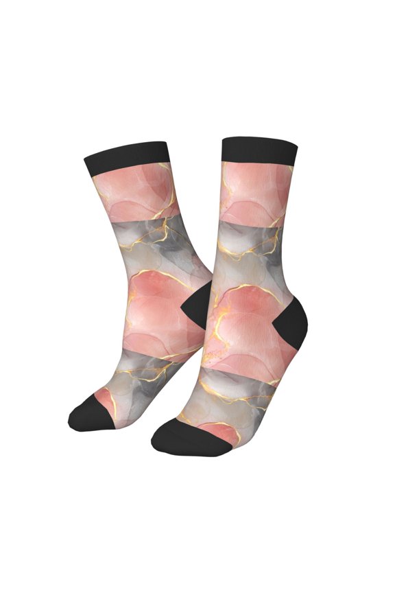 Kids Girls Boys Socks - Abstract Marble Texture Comfort Breathable Crew Socks for Boys Girls Kids, Soft Athletic Running Socks for Boys Socks 6-10 Years Old